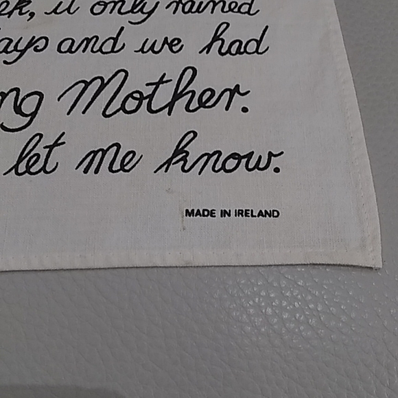 A Mother's Letter Tea Towel - Picture 4 of 4